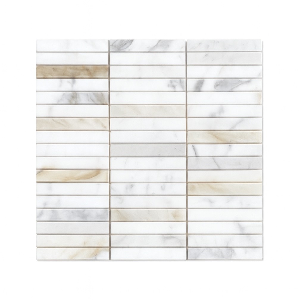 Calacatta Finger 15X98 Mosaic 305X305