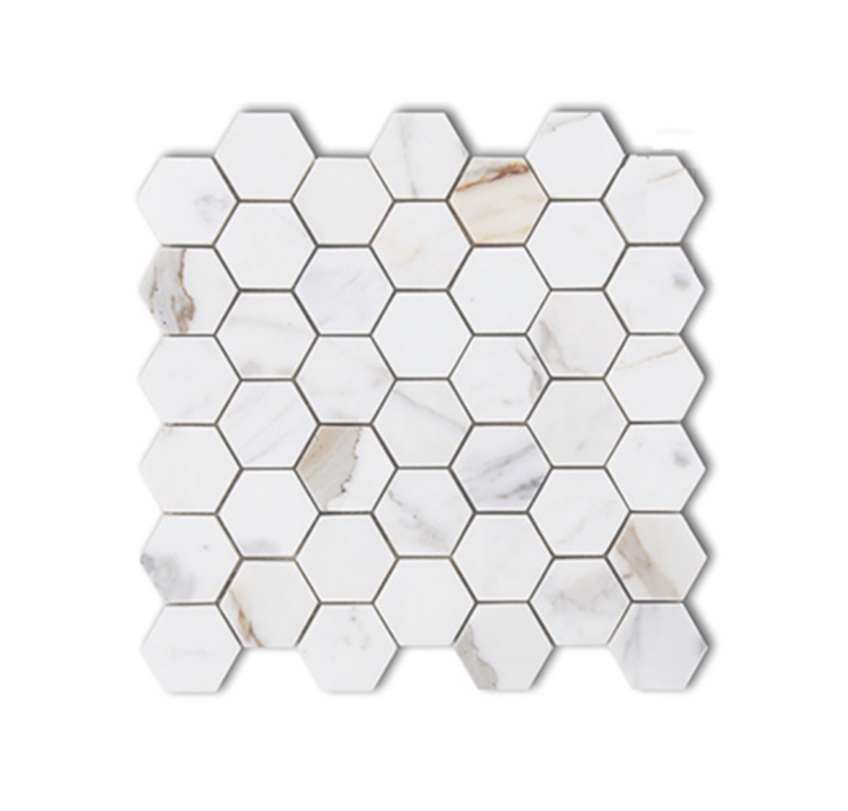Calacatta Hexagon 48Mm Mosaic 300X300