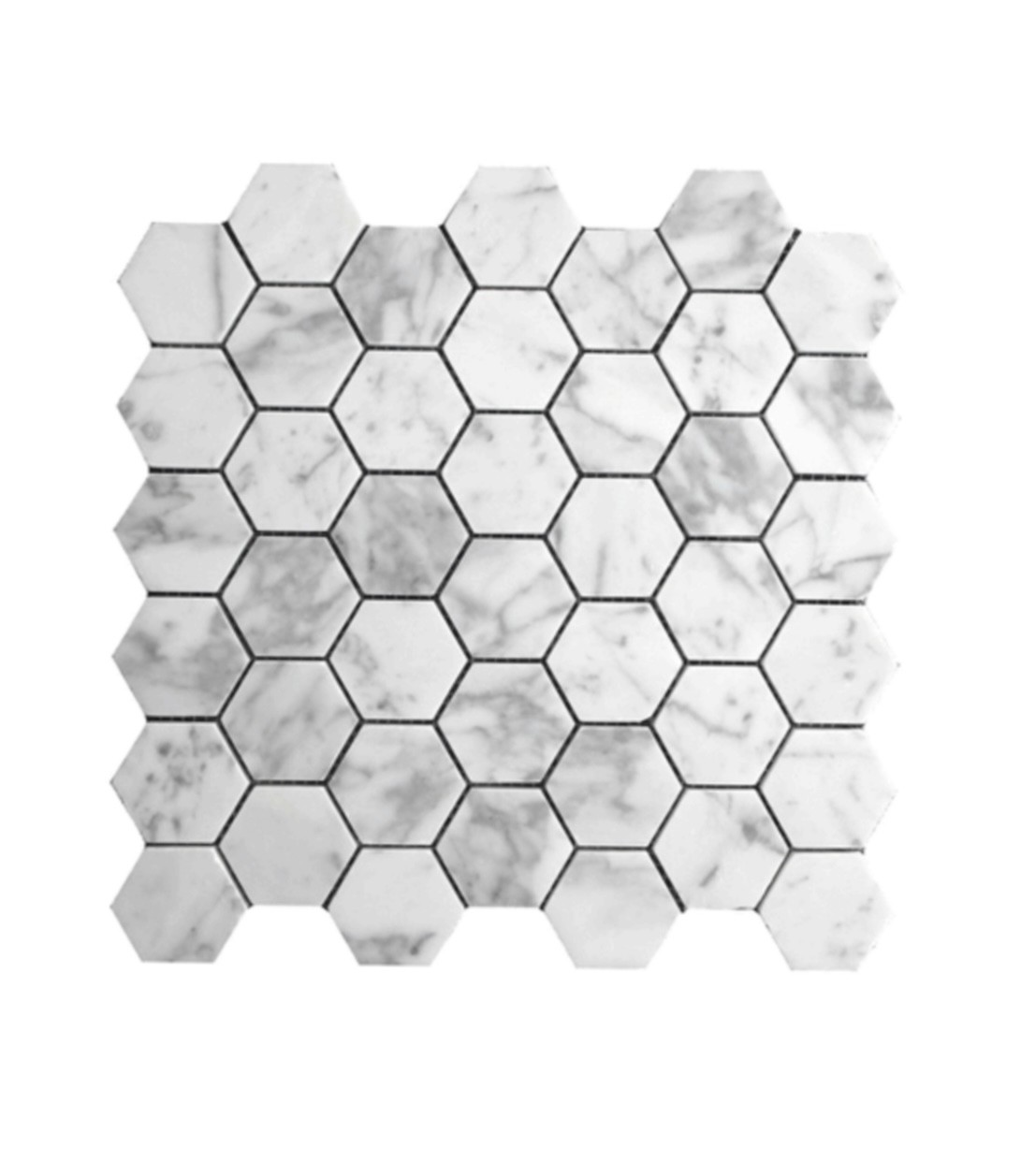 Carrara Large Hexagon 48Mm Mosaic 300X300