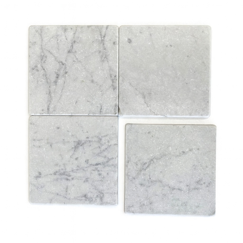 Carrara Tumbled Square Tile 100X100