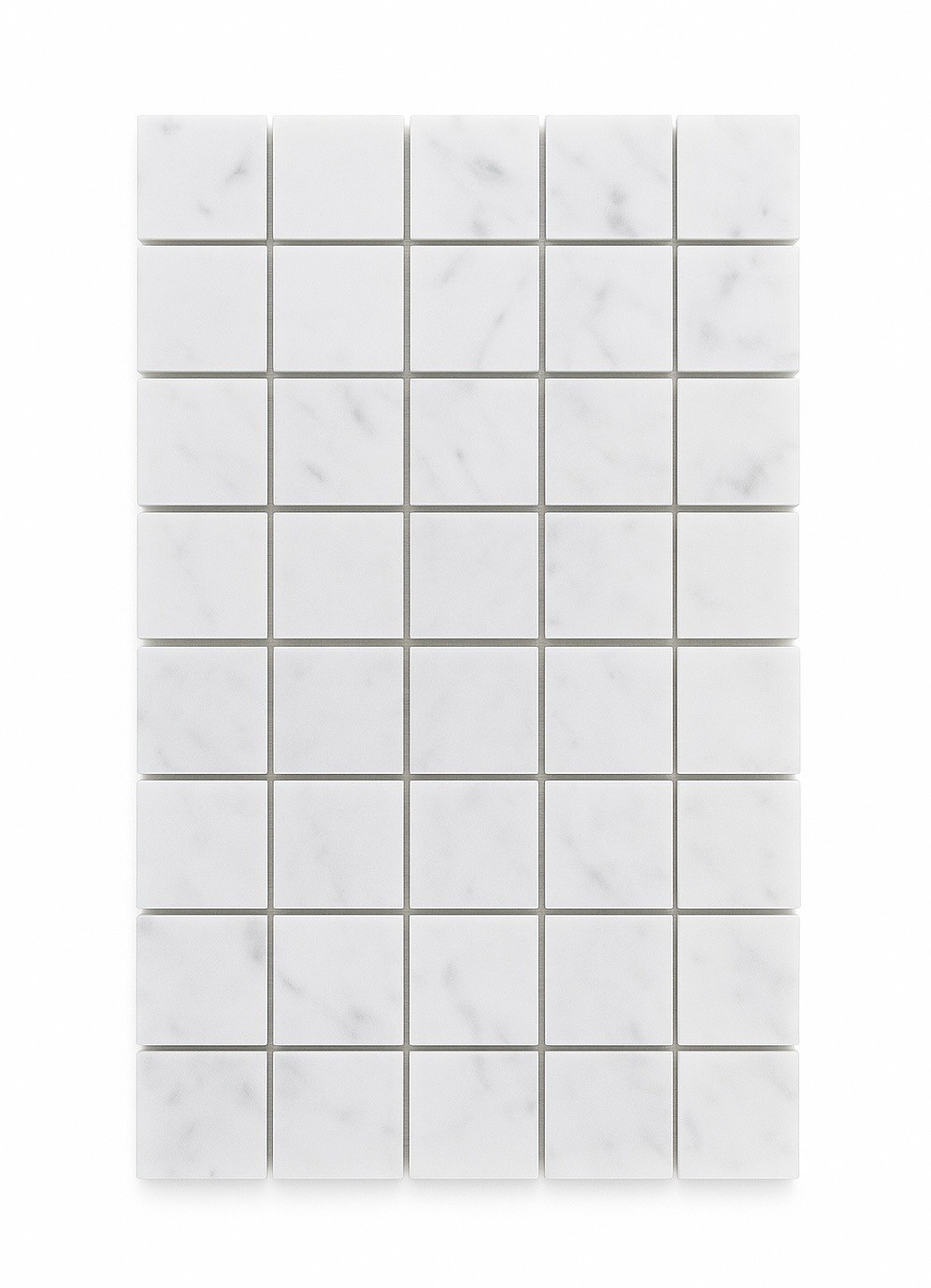Carrara & Grey Dot Basketweave Mosaic 300X300