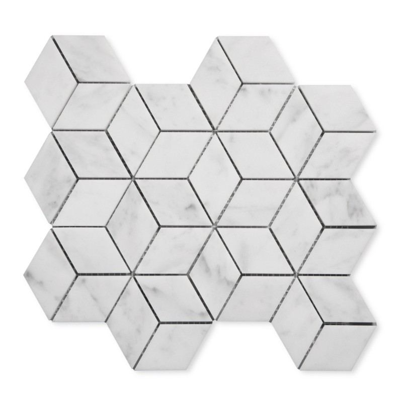 Carrara Cube 80X50 Mosaic 300X260