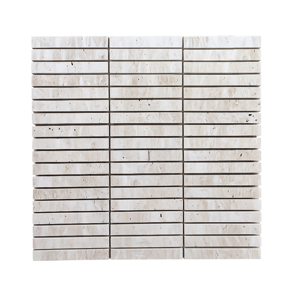 Travertine Cream Finger 15X98 Mosaic 305X305