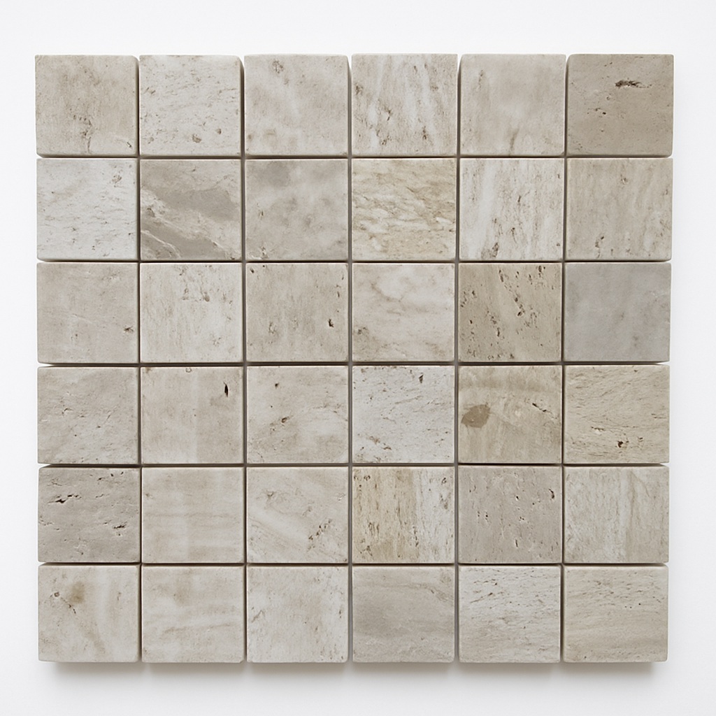 Travertine Cream Square 48Mm Mosaic 305X305