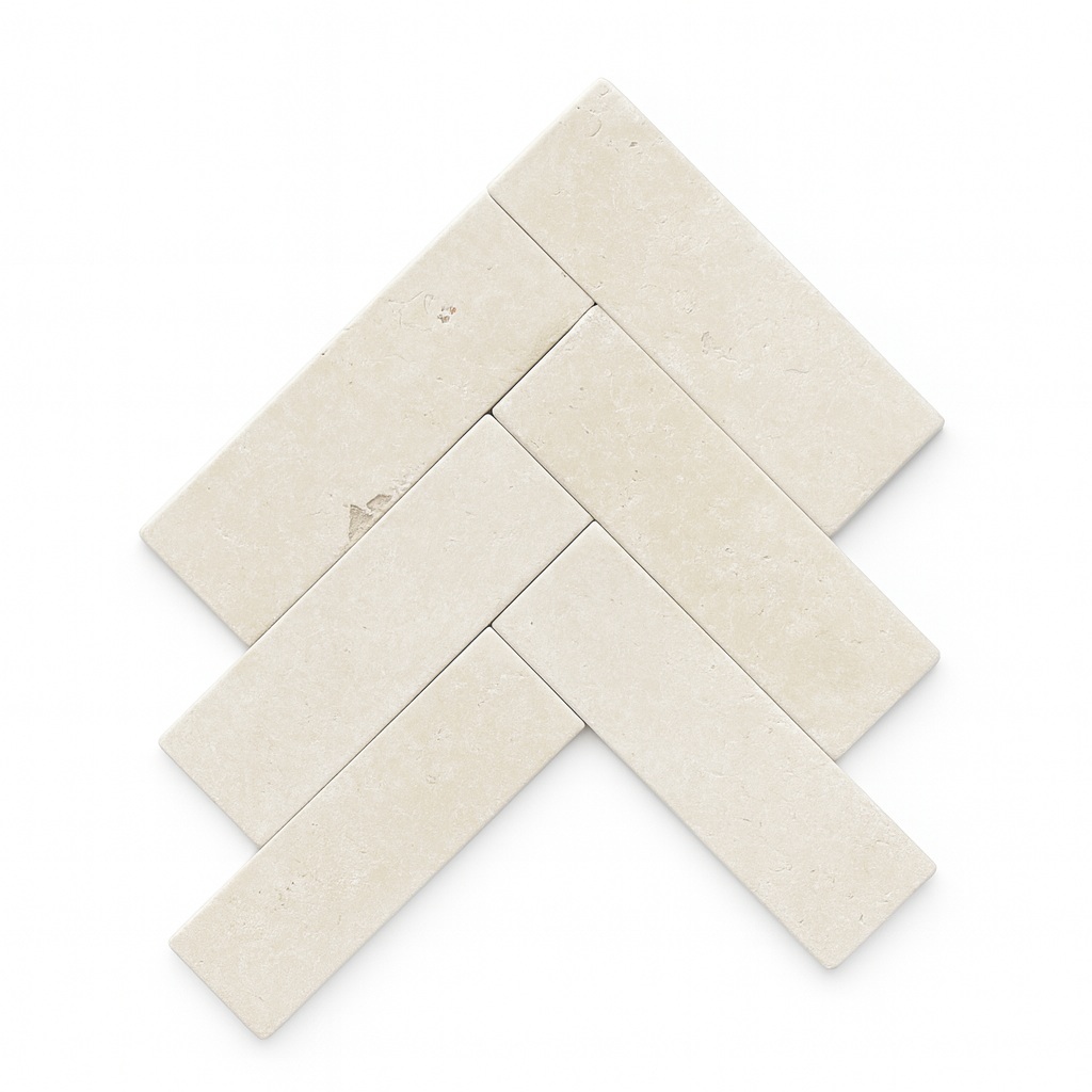 Crema Marfil Tumbled Rectangle Tile 150X45Mm