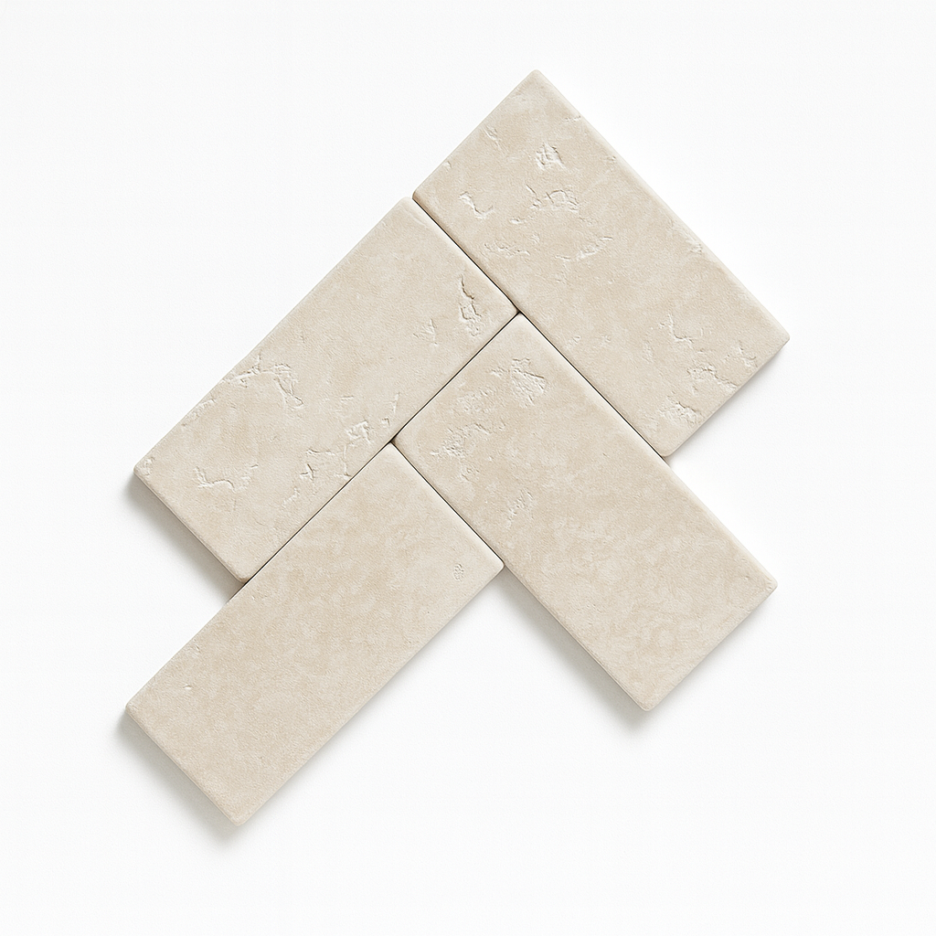 Crema Marfil Tumbled Subway 185X90