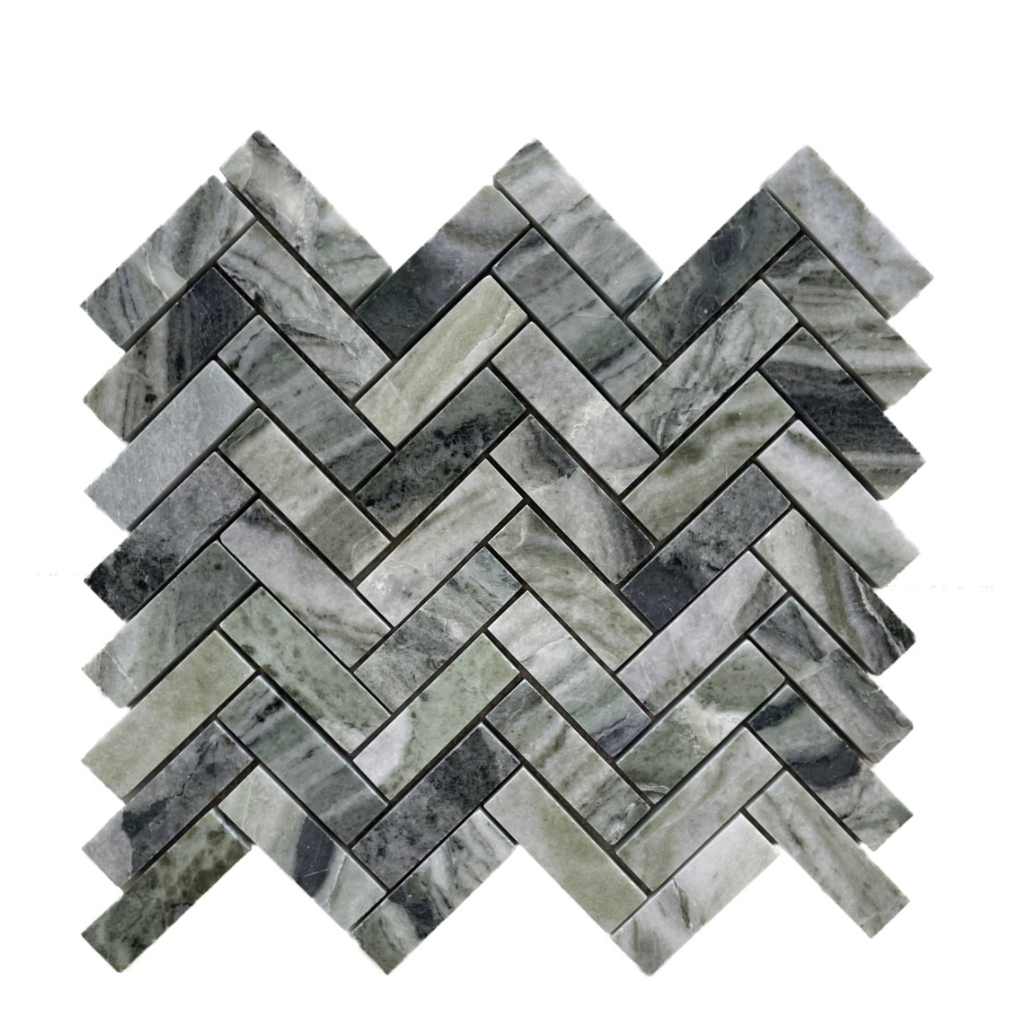 Fontana Verde Herringbone Mosaic 278X248
