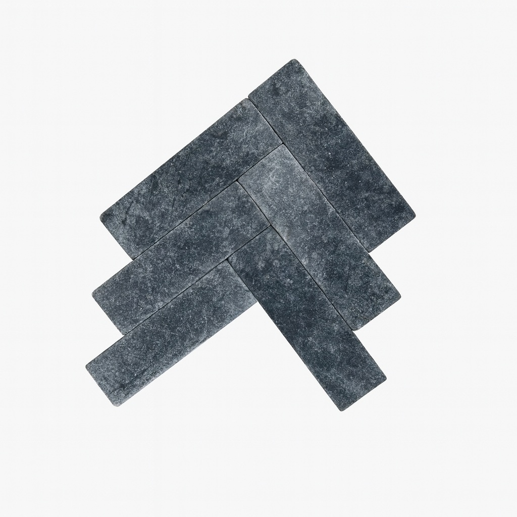 Grigio Carnico Tumbled Rectangle Tile 150X45Mm