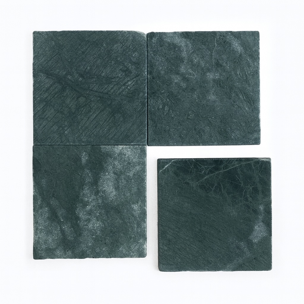 Indian Green Tumbled Square Tile 150X150