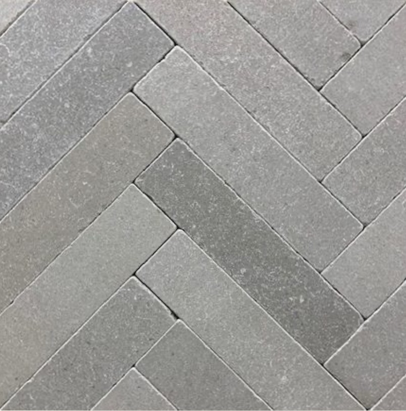 Limestone Grey Tumbled Subway Long 305X75X12