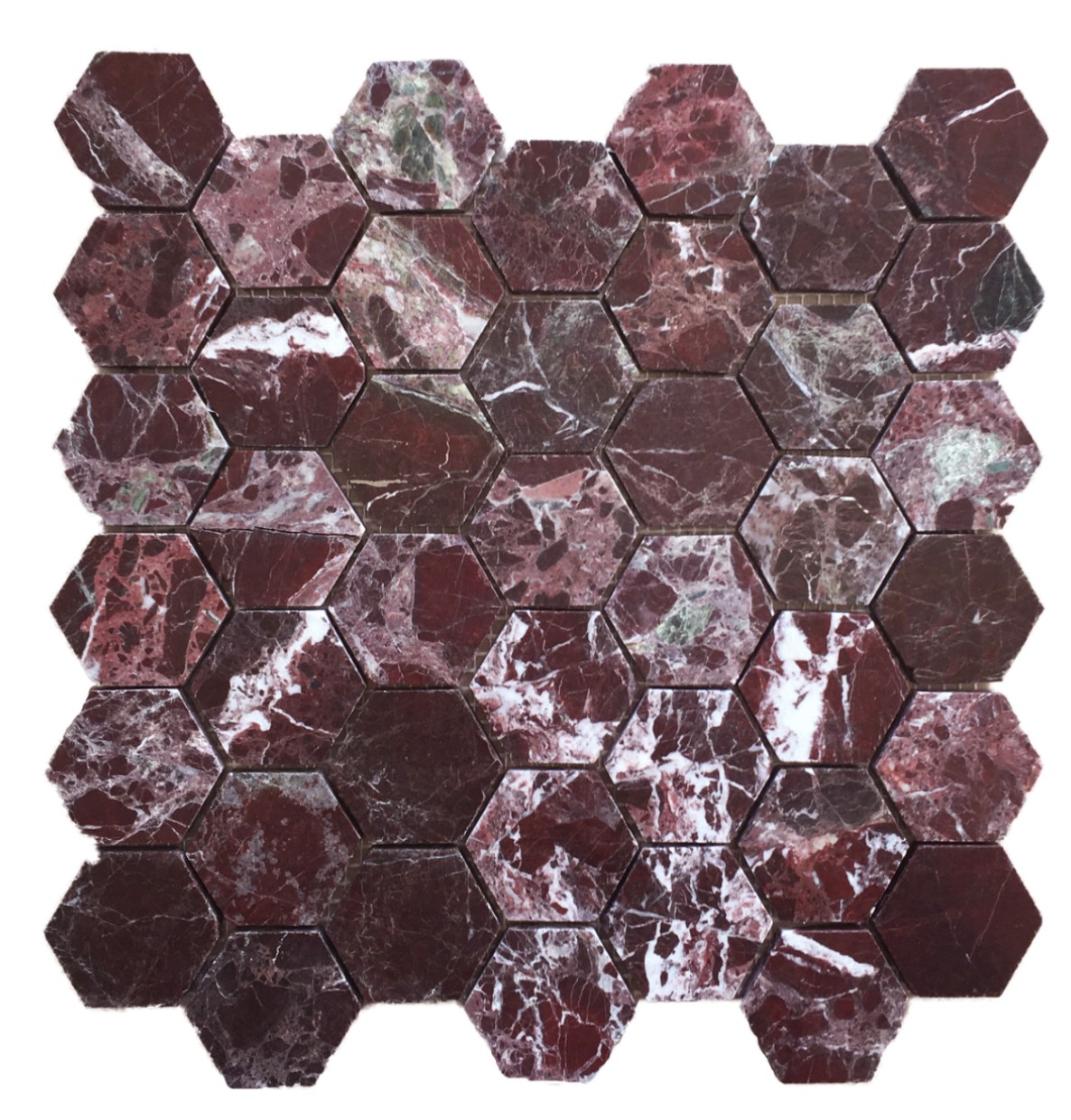 Moritz Maroon Hexagon 48Mm Mosaic 305X305
