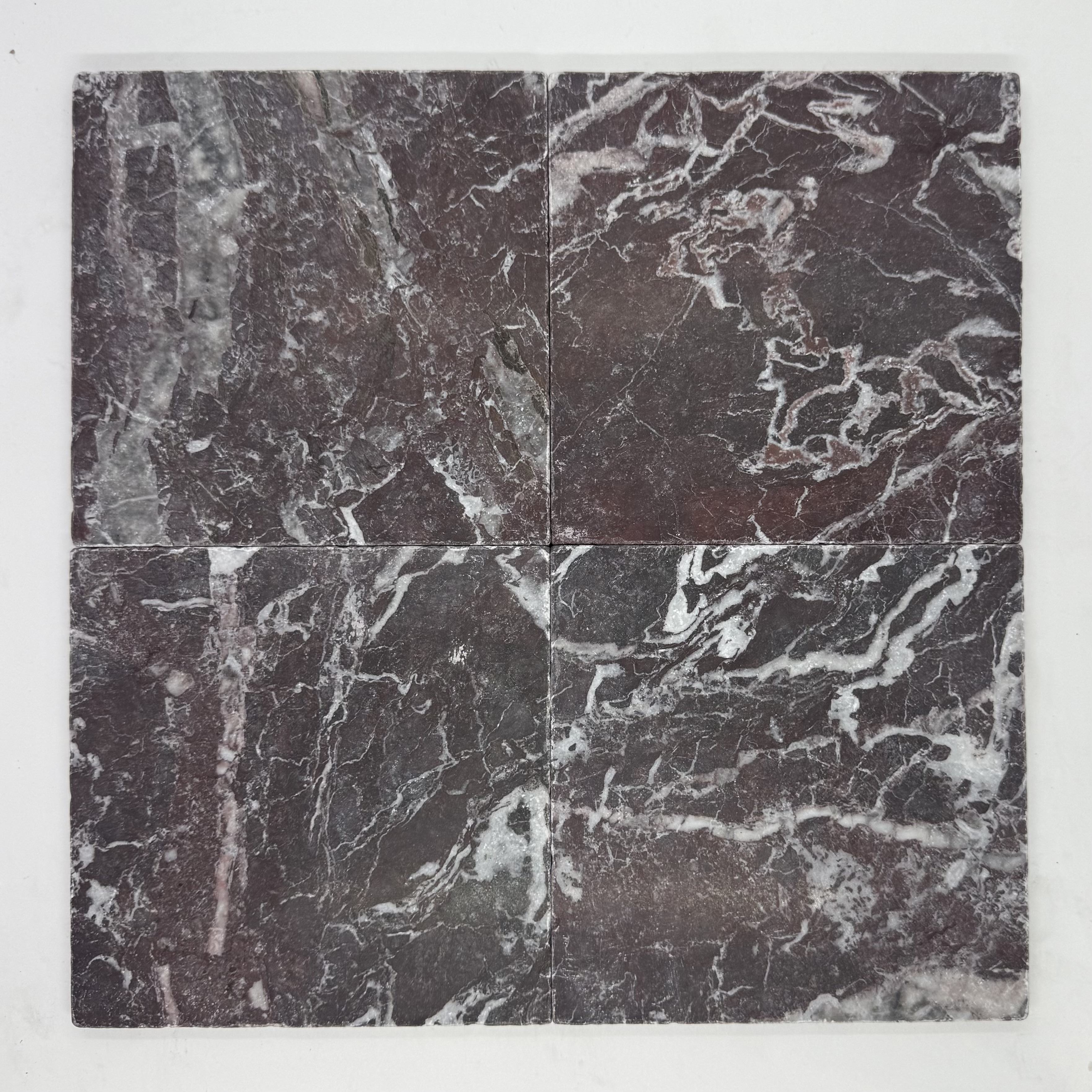 Moritz Maroon Tumbled Square Tile 150X150X10
