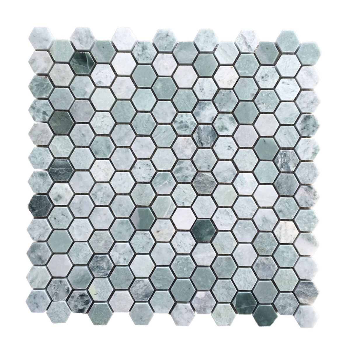 Peacock Green Hexagon 23Mm Mosaic 305X305
