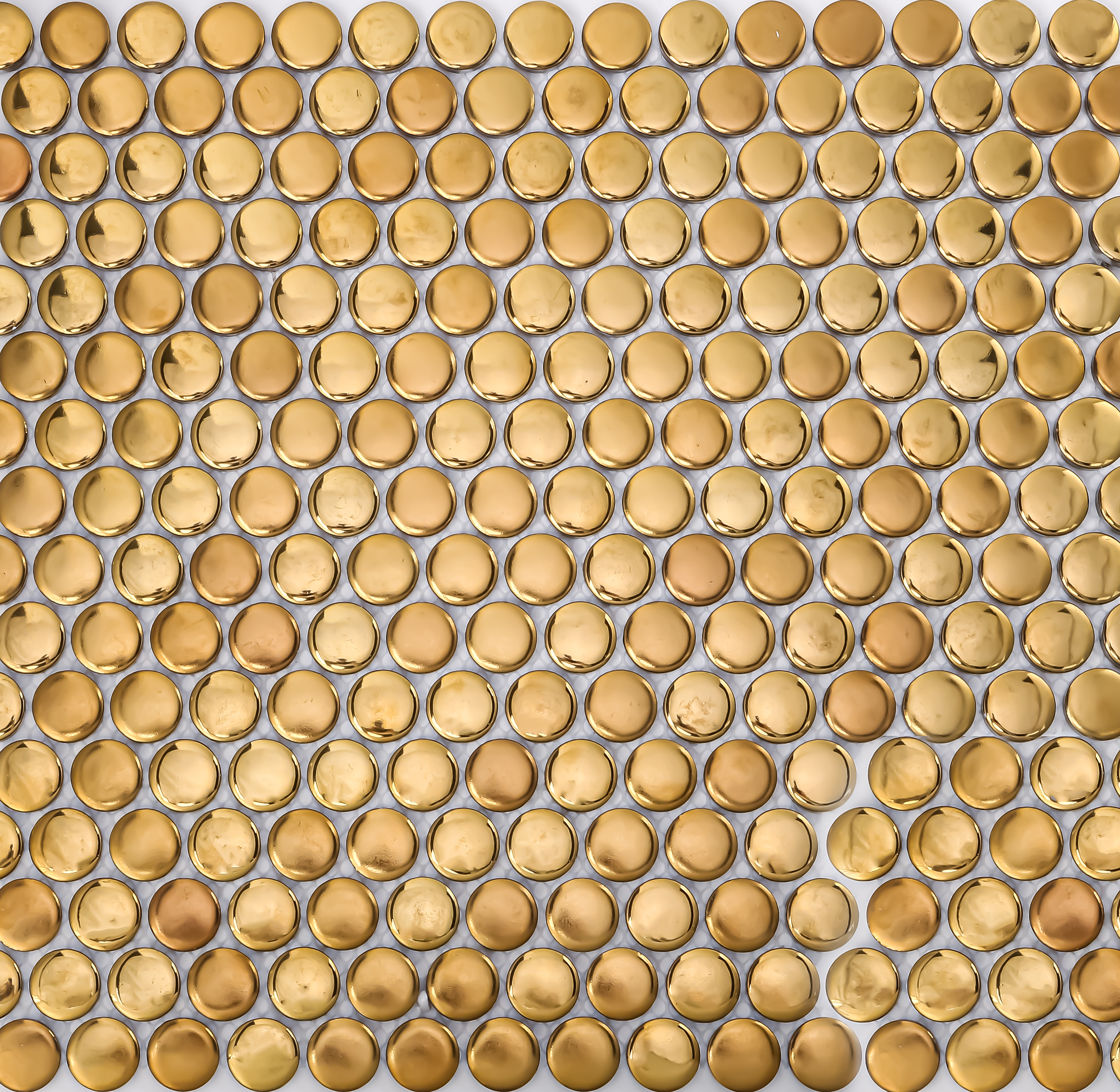 Gold Gloss & Matt Mix Penny Round Mosaic 294X315 (10Pc Box)