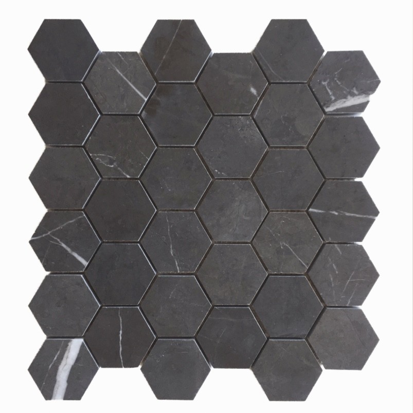 Pietra Grey Hexagon 48X48 Mosaic 300X300