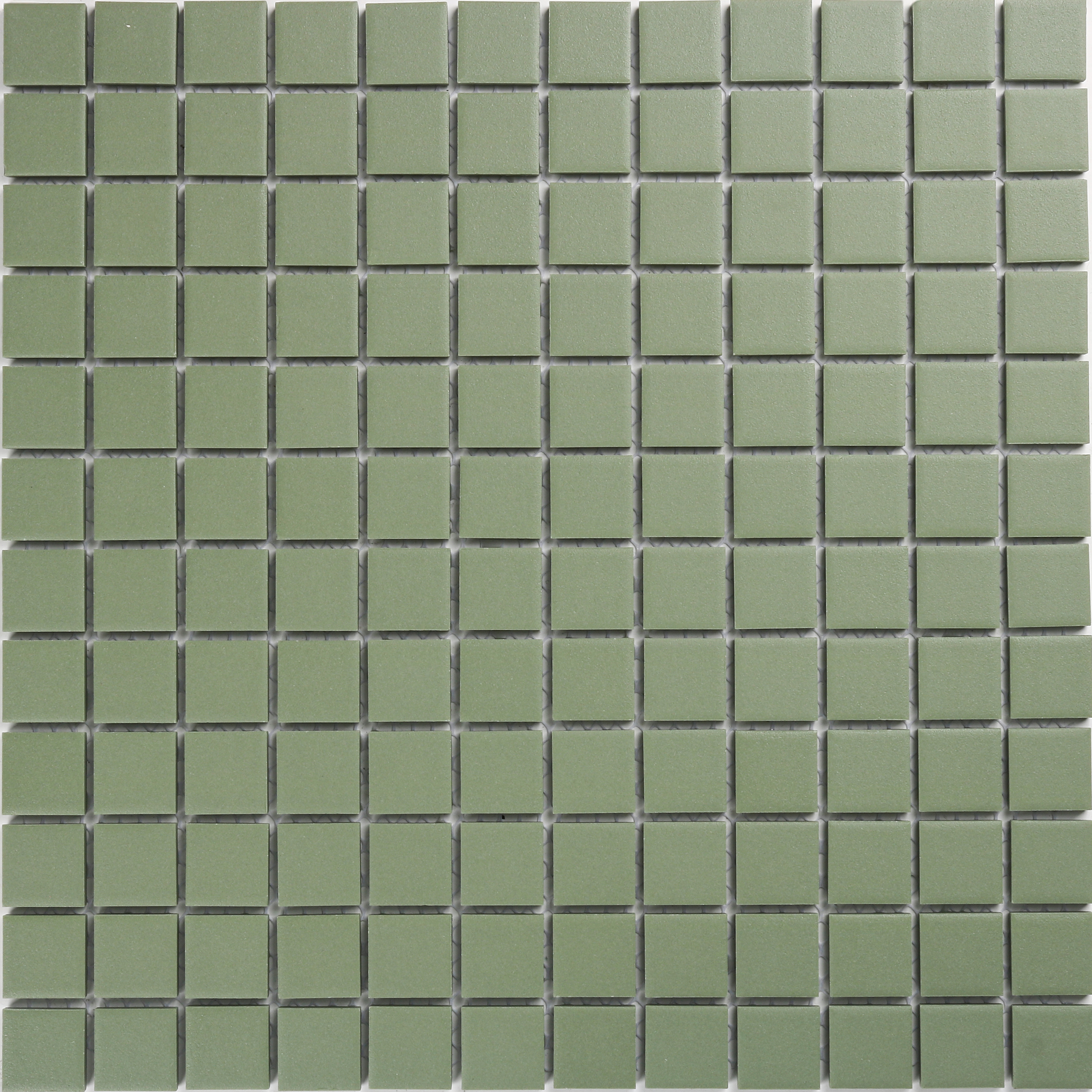 Raku Green Unglazed Square 23Mm Mosaic 300X300