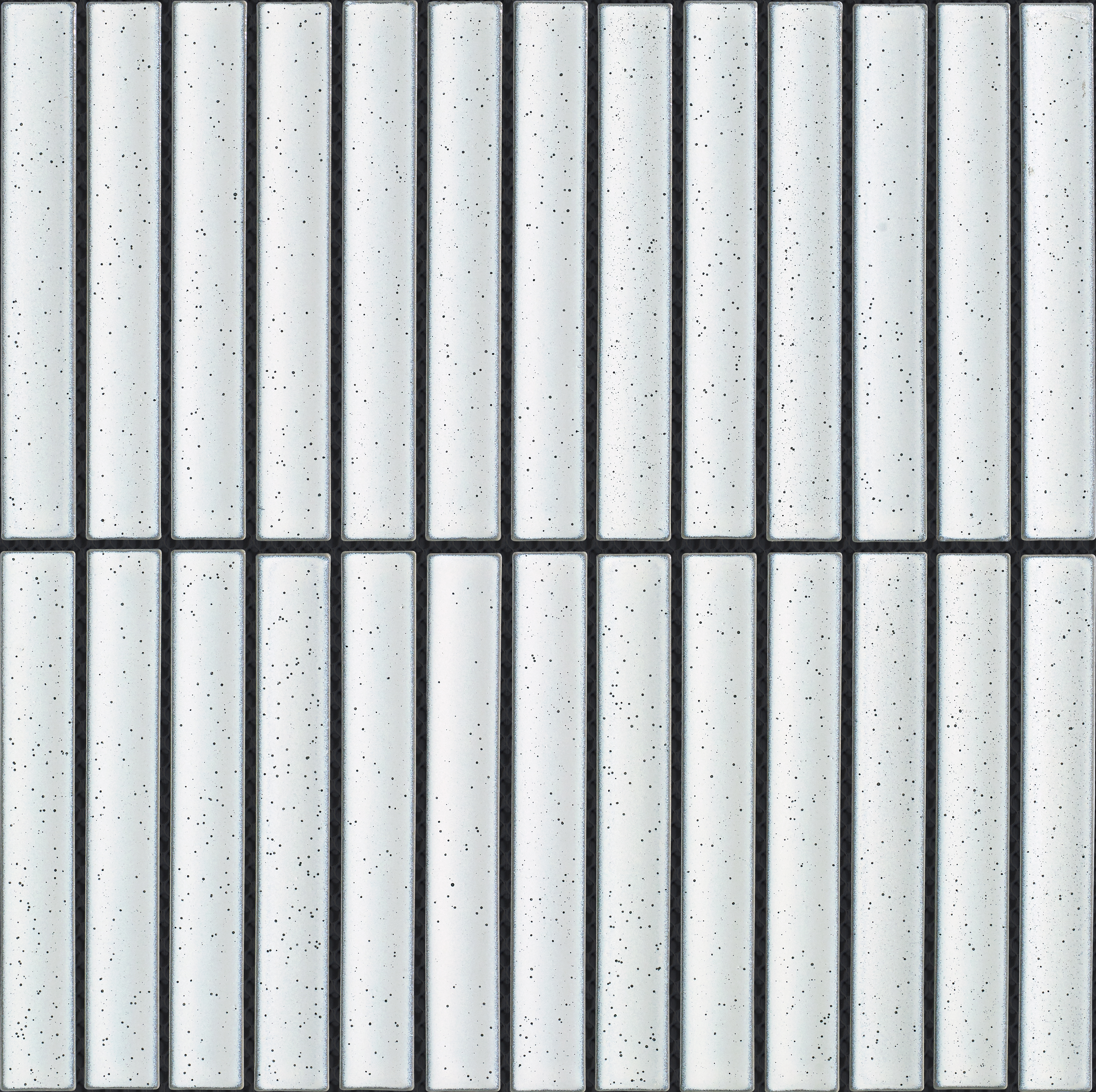 Raku Speckle White Gloss Finger Mosaic 299X296