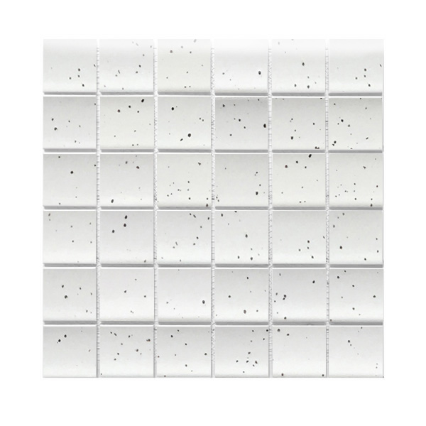 Raku Square Speckle White Matt 48Mm Mosaic 306X306