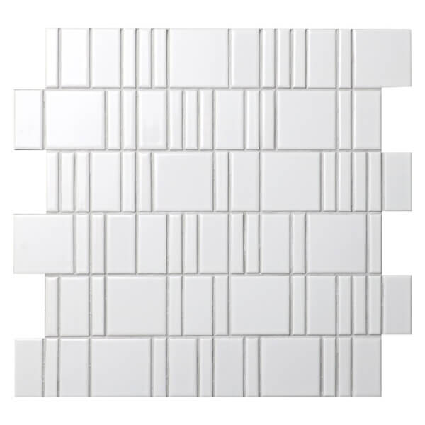 Rhythm White Gloss Mosaic 300X300