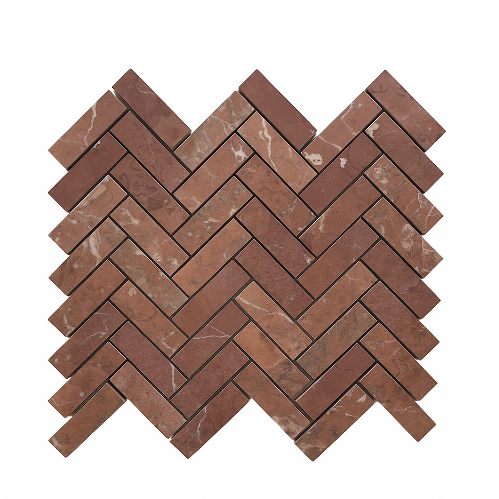 Rojo Alicante Herringbone 20X64 Mosaic 250X280
