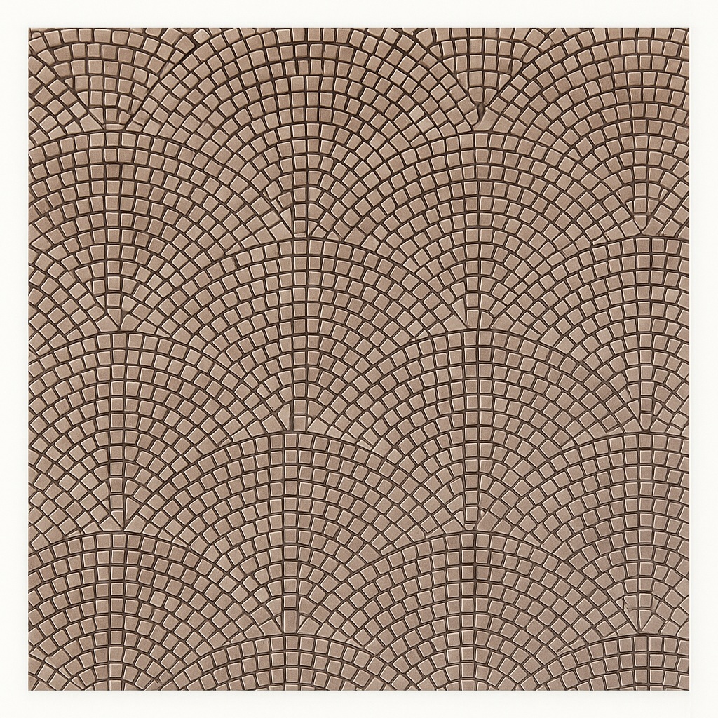 Rosso Crema Tumbled Mini Fan Mosaic 365X145