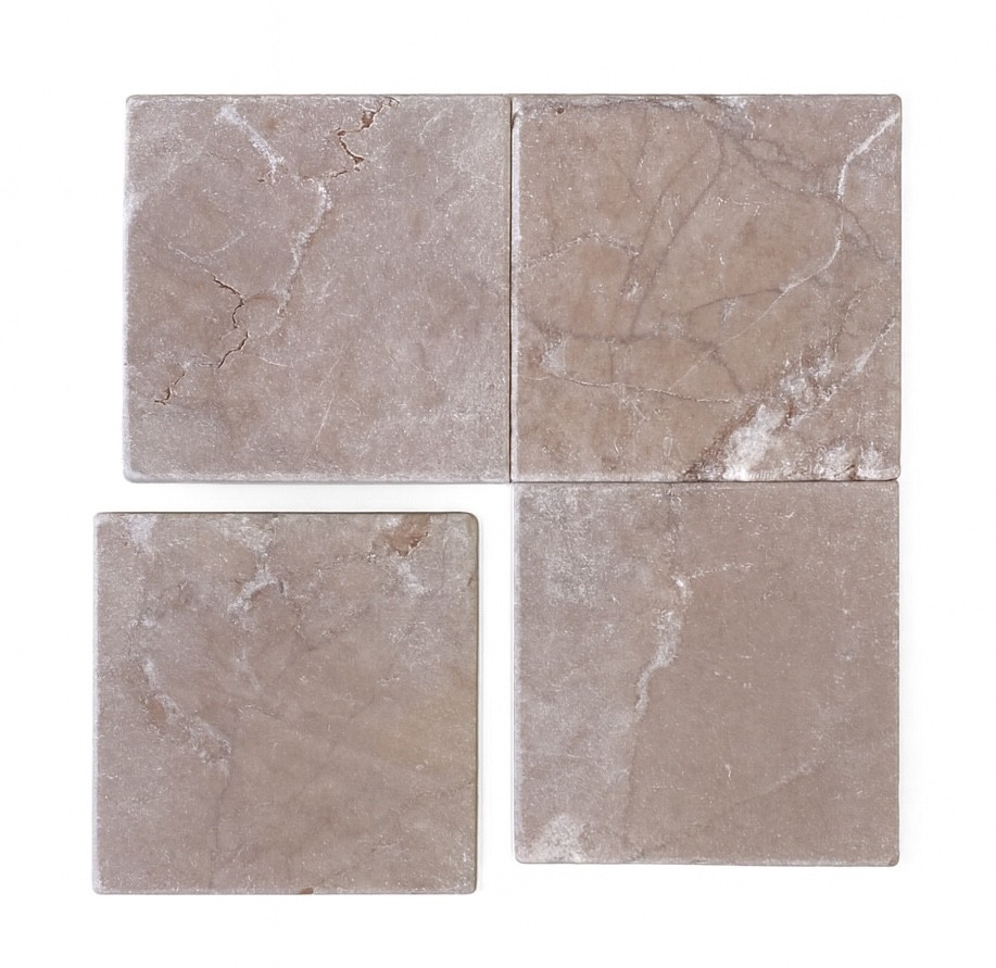 Rosso Crema Tumbled Square Tile 150X150