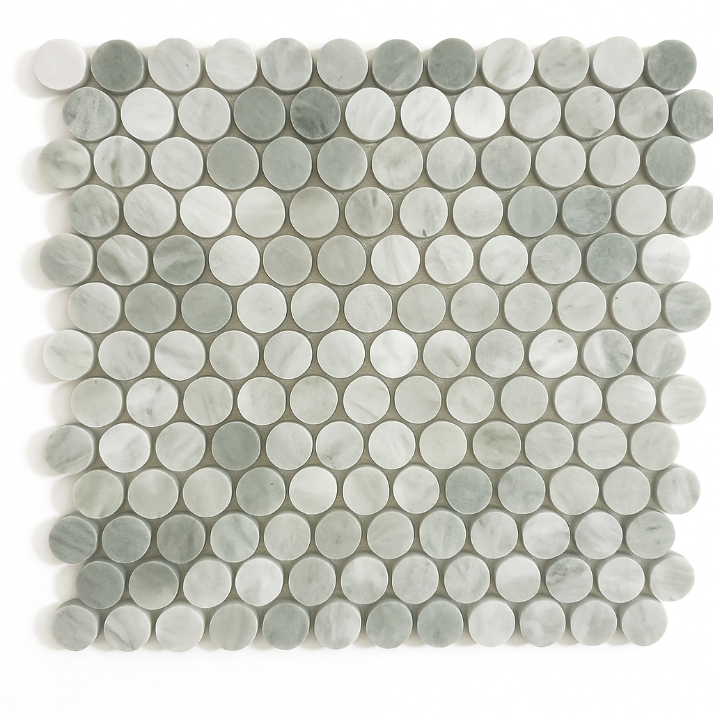 Sierra Green Penny Round 25Mm Mosaic 322X327