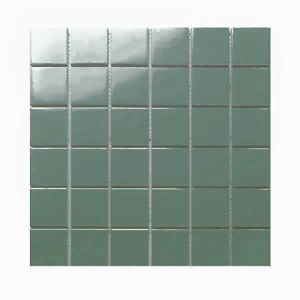 Square Green Matt 48Mm Mosaic 306X306 (20Pc Box)