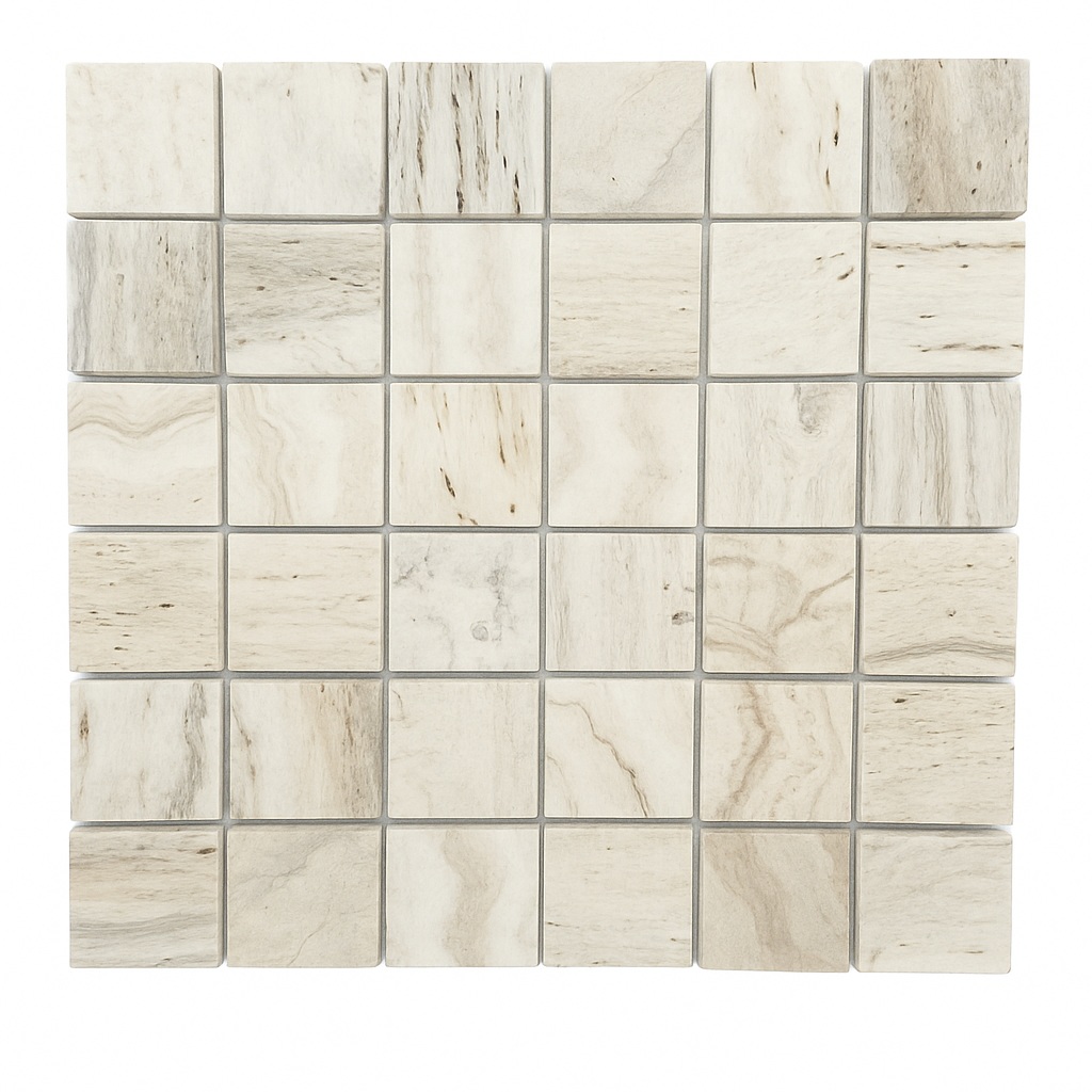 Travertine Extra White Square 48X48Mm Mosaic 298X298